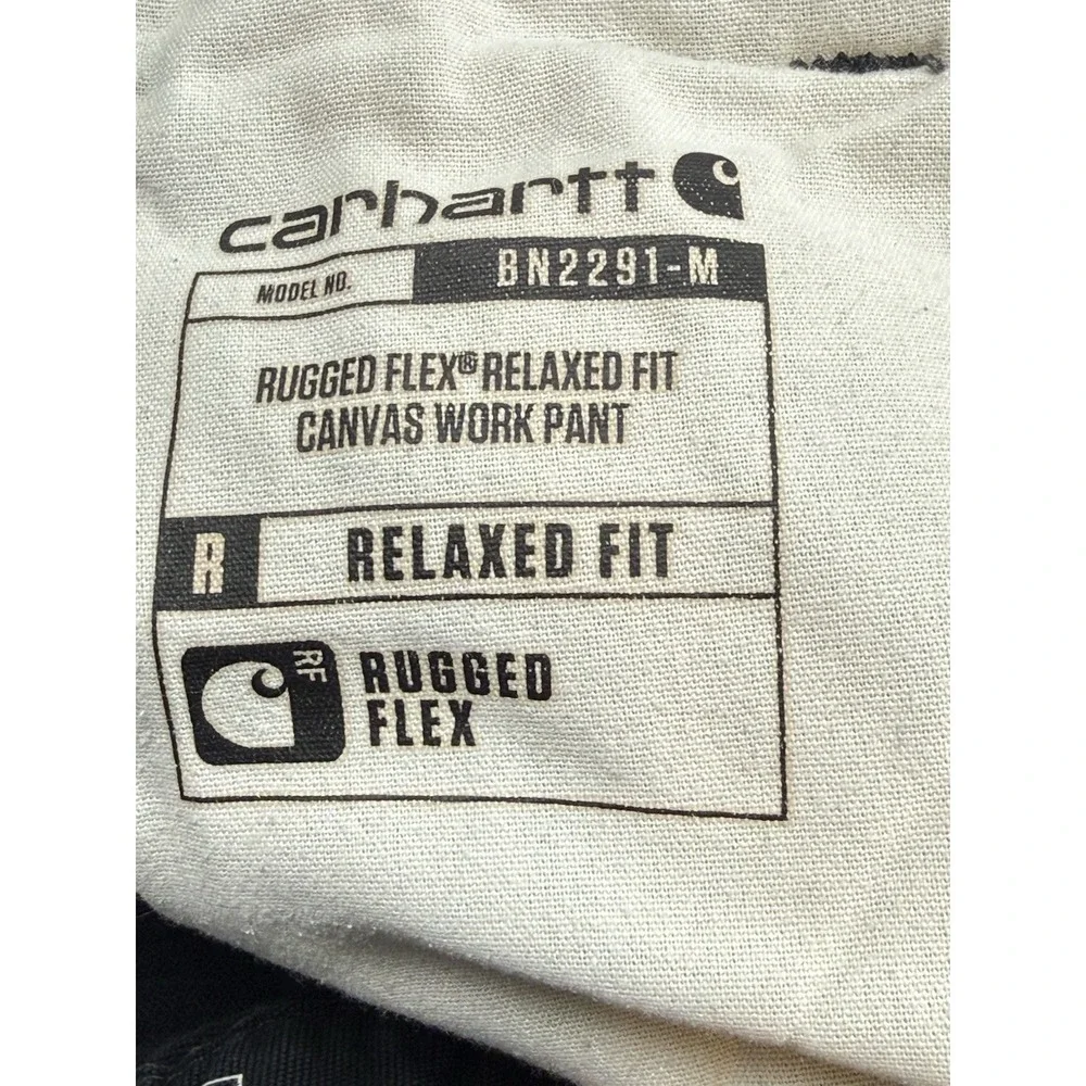Carhartt Carpenter Rugged Flex Work Pants Black Destroyed Size 32x32 BN2281-M